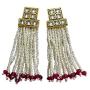 CROWN JEWEL Indian Bollywood Ethnic Gold Plated Pearl Kundan Fashion Jewelry Necklace Set for Women