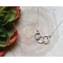 EFYTAL Generations Necklace for Grandma, Sterling Silver 3 Thick Infinity Circles, Mom & Children Mothers Day Jewelry Birthday Gift