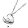 GISUNYE Cremation Urn Necklace for Ashes Urn Jewelry,Forever in My Heart Carved Locket Stainless Steel Keepsake Waterproof Memorial Pendant for mom & dad with Filling Kit (Aunt)…