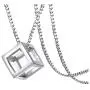 Xusamss Fashion Titanium Steel Hollow Cubic Pendant Necklace,22'' Link Chain Xusamss Fashion Titanium Steel Hollow Cubic Pendant Necklace,22'' Link Chain