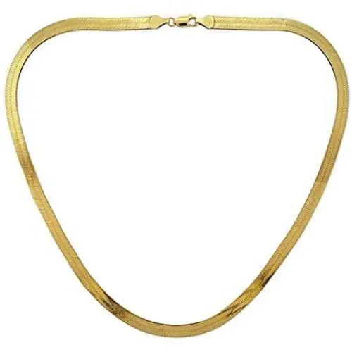 GM JEWELRY 14K Gold Plated Flat Herringbone Magic Chain Necklace 20 for Men Women Unisex Teens GM JEWELRY 14K Gold Plated Flat Herringbone Magic Chain Necklace 20 for Men Women Unisex Teens