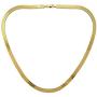 GM JEWELRY 14K Gold Plated Flat Herringbone Magic Chain Necklace 20 for Men Women Unisex Teens