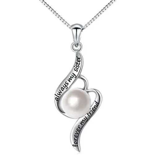 925 Sterling Silver Always My Sister Daughter Mother Forever My Friend Love Heart Necklace for Women Sister Mother Gift 925 Sterling Silver Always My Sister Daughter Mother Forever My Friend Love Heart Necklace for Women Sister Mother Gift