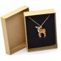 Camphollow Baby Deer Fawn Hand Painted Porcelain Necklace Ceramic Animal Necklace Pendant Fawn