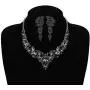 JOERICA Crystal Bridal Wedding Jewelry Set for Women Rhinestone Necklace Earrings Bracelet Set Gifts fit with Wedding Dress