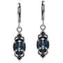 Silvershake 8x6mm Oval Shape 925 Sterling Silver Bali Balinese Style Leverback Dangle Earrings…