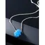 Gem Stone King Unisex 925 Sterling Silver 8MM Created Blue Opal Hand Of Hamsa Pendant with 18 Inch Silver Chain Gem Stone King Unisex 925 Sterling Silver 8MM Created Blue Opal Hand Of Hamsa Pendant with 18 Inch Silver Chain