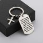 FUSTMW Christian Keychain Bible Verse Gifts Armor of God Cross Charm Ephesians 6:10 Religious Jewelry Confirmation Gifts