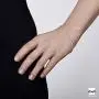 Amberta 925 Sterling Silver 2 mm Snow/Rock Chain Bracelet