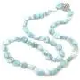 18'' Natural Stone Larimar Beads Crystal Magnet Clasp Necklace 18'' Natural Stone Larimar Beads Crystal Magnet Clasp Necklace