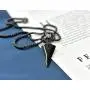 Stainless Steel Hypoallergenic Necklace Black Gold Silver Pendant Necklace for Boys Men Teens