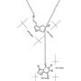 DAOSHANG S925 Sterling Silver Molecule Serotonin and Caffeine Molecule Necklace Chemistry Jewelry for Science Lover and Coffee Lover