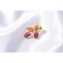 Pink Zircon Hook Earrings Enamel Glaze Flowers Drop Earrings for Women Teen Girls Birthday Christmas Friendship Mothers Day Gift