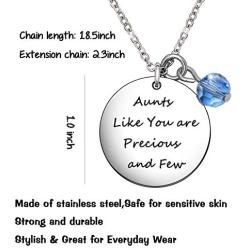 De&ai Aunts Like You are Precious and Few Necklace for Aunt from Niece Nephew Sisters