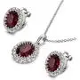 Yoursfs Necklaces and Clip On Earrings for Women 18K Gold Plated Oval Halo Austrain Crystal Pendant Non-Pierced Clip Earrings Prom Jewelry Set