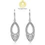Big Apple Hoops - Lightweight 45mm Victorian Art Deco Filigree Leverback Dangle Pear Shaped Teardrop Earrings Made from Real Solid 925 Sterling Silver Oxidized Finish