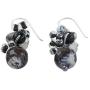 NOVICA Multi-Gem Quartz .925 Sterling Silver Cluster Earrings, Lovely Blend in Black
