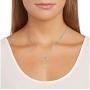 Rhodium Plated 925 Sterling Silver State Outline Pendant Necklace With 18'' Cable Chain