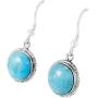 Turquoise Earrings 925 Sterling Silver & Genuine Turquoise (Choose Color)