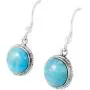 Turquoise Earrings 925 Sterling Silver & Genuine Turquoise (Choose Color) Turquoise Earrings 925 Sterling Silver & Genuine Turquoise (Choose Color)
