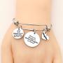 No Matter Where Mother Daughter Bangle Bracelets Gifts The Love Between Mother and Daughter Is Forever
