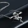 La Espoir Lovely Animal Necklace Frog on Branch Necklaces Retro Silver Jewelry