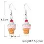 Ice cream Drop Earrings Candy Color New Womens Fashion Earrings Sweet Girls Ladies Unique Long Dangle Earrings for Daily
