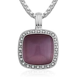 QYYGYLLR Contemporary Classic Stone Pendant Necklace Gifts for Women