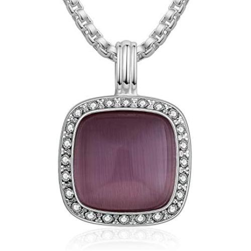 QYYGYLLR Contemporary Classic Stone Pendant Necklace Gifts for Women