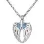 Casa De Novia Jewelry Angel Wing Urn Necklace for Ashes Cremation Jewelry Memorial Keepsake Stainless Steel Pendant Casa De Novia Jewelry Angel Wing Urn Necklace for Ashes Cremation Jewelry Memorial Keepsake Stainless Steel Pendant