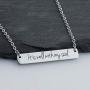 It Is Well With My Soul - Engraved Stainless Steel Horizontal Bar Necklace with 18'' Chain