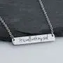 It Is Well With My Soul - Engraved Stainless Steel Horizontal Bar Necklace with 18'' Chain It Is Well With My Soul - Engraved Stainless Steel Horizontal Bar Necklace with 18'' Chain