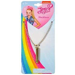 JoJo Siwa Embossed Vertical Gold Bar Necklace, Just Have Fun