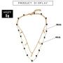 Evazen Boho Layered Necklace Gold Leaf Choker Necklaces with Black Bead Adjustable Fashion Chain Jewelry for Women and Girls