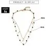 Evazen Boho Layered Necklace Gold Leaf Choker Necklaces with Black Bead Adjustable Fashion Chain Jewelry for Women and Girls