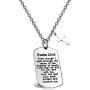 FUSTMW Psalm 23:4 Bible Verse Dog Tag Keyring/Necklace Christian Jewelry Religious Inspirational Gift