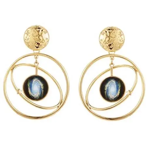 Winssi Gold Planet Necklace Galaxy Pendant Necklace for Women Planet Earrings Universe Jewelry Gift Winssi Gold Planet Necklace Galaxy Pendant Necklace for Women Planet Earrings Universe Jewelry Gift