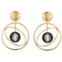 Winssi Gold Planet Necklace Galaxy Pendant Necklace for Women Planet Earrings Universe Jewelry Gift