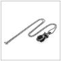 Heavstjer Punk Rock Stainless Steel Dragon Pendant Crystal Ball Necklace,24inches Link Chain