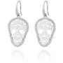 Dangle Earring for Women,Halloween Skull Drop Earring Girls Gold Silver Earrings with CZ Crystal Stainless Steel Earring