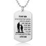 FAYERXL Hand Stamped Dog Tag-You are Braver Than You Believe-Pendant Necklace Inspirational Gifts for Son Daughter…