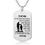 FAYERXL Hand Stamped Dog Tag-You are Braver Than You Believe-Pendant Necklace Inspirational Gifts for Son Daughter…