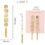 Geometric Metal Motif Linear with Chain Tassel Long Drop Polished Earrings