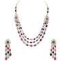 Ratnavali Jewels Cubic Zirconia Gorgeous Wedding Bridal Multi Strand Necklace Dangle Earrings Jewelry Set