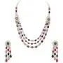 Ratnavali Jewels Cubic Zirconia Gorgeous Wedding Bridal Multi Strand Necklace Dangle Earrings Jewelry Set Ratnavali Jewels Cubic Zirconia Gorgeous Wedding Bridal Multi Strand Necklace Dangle Earrings Jewelry Set