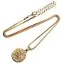 AILUOR St Christopher Medal Patron Saint of Travelers Catholic Protection Pendant Necklace, Gold Silver Tone Devotional Pendant with Prayer Card Jewelry Unisex