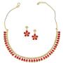 MUCH-MORE Indian Bollywood Zircon & Crystal Stone Fashion Traditional Necklace Set