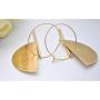 Fashion Exaggerated 18K Gold Geometric Multi-layer Half Circle Dangle Drop Earring for Women