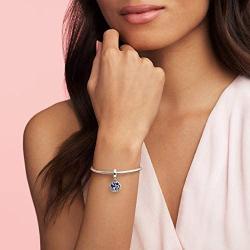 Pandora Jewelry Fox and Rabbit Dangle Cubic Zirconia Charm in Sterling Silver