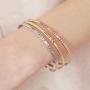 RIAH FASHION Inspirational Message Metallic Bangle Bracelet - Engraved Infinity Cuff Religious Christian Bible, Positive Word Gift